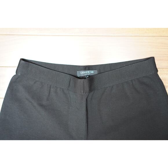 Lafayette 148 Pull On Elastic Waistband Straight Leg Trousers Pants Black Medium - Picture 3 of 6